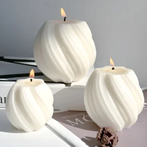 Wave Strip ball Shape Christmas Candle